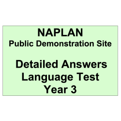 NAPLAN Demo Answers Language Year 3
